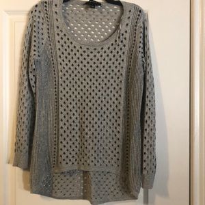 Gray glitter sweater with holes!